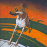 Matias Montero Lacasa,«Perro naranja», acrilico y óleo sobre tela, 2005.