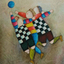 Assinatura Ilegível,«Niños jugando», óleo sobre tela.