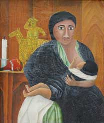 Fernando Castillo, «Retrato de mi mujer», óleo sobre tela.