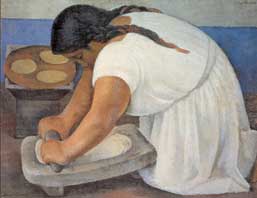 Diego Rivera, «La molendera» encáustica sobre tela, 1924.