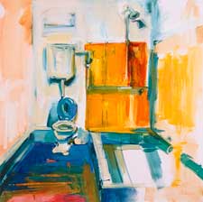 Verónica Colodro, «Baño», óleo sobre tela, 2000.