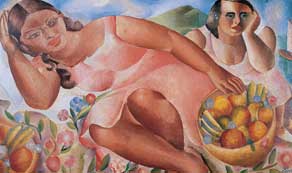 Emiliano Di Cavalcanti, «Mujeres con frutas», óleo sobre tela, 1932.