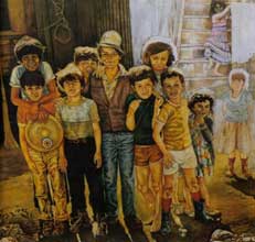 Carlos Manuel Salazar Ramirez, «Los niños felices...!», óleo sobre tela, 2008.