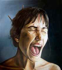 Andrey Quintana Lamas, «El grito», óleo sobre tela, 2013.