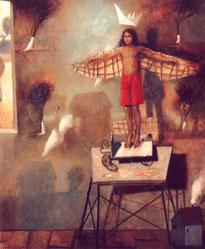 Alexis Fernandez, «Sueños de Ícaro», óleo sobre tela, 1995.