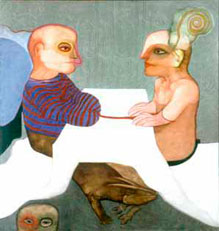 Siron Franco, «Pareja en la intimidad», óleo sobre tela, 1980.