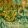 José Gómez Hernandez, «1000 rostros», óleo sobre tela, 2011.