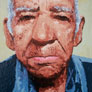 Francisco J. Gallego Duque, «Rostro de anciano», óleo sobre madera, 2013.