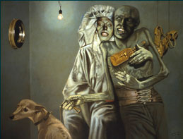 Arturo Rivera, «El matrimonio Adolfini», óleo sobre madera, 1990.