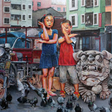 David Agenjo, «Made in China», óleo sobre tela, 2013.