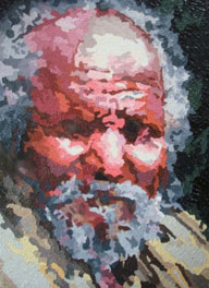 Francisco Javier Gallego Duque, «Anciano», óleo sobre madera, 2013.