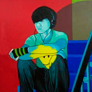 Osy Milian, «Escalera azul», óleo sobre tela, 2010.