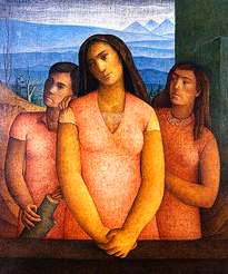 Héctor Poleo, «Despedida», óleo sobre tela.