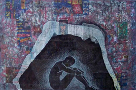 Ernesto Blanco, «Nut protectora», técnica mixta sobre tela, 2008.