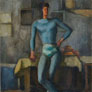 Aquiles Badi, «El acróbata azul», óleo sobre tela, 1927.