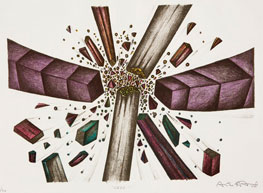 Antonio Henrique Amaral, «Crac», litografía sobre papel, 1977.