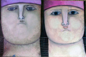 Arturo Morin, «Carotas», óleo sobre papel, 2008.