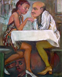 Aisar Jalil Martínez, «Sabor de engaño», óleo sobre tela, 2000.
