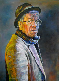 Francisco Riaño, «Personaje», óleo sobre tela, 2012.
