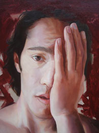 Octavio Nieto Hernández, «Angustia existencial», óleo sobre tela, 2012.