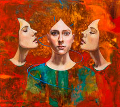Martha Escondeur, «Susurro», óleo sobre tela, 2012.